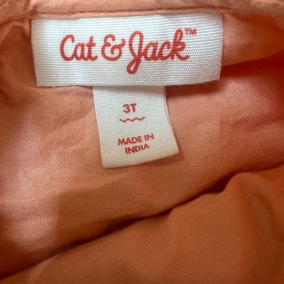 Cat & Jack Orange Rosette Tulle Party Dress 3T EUC - Picture 5 of 8